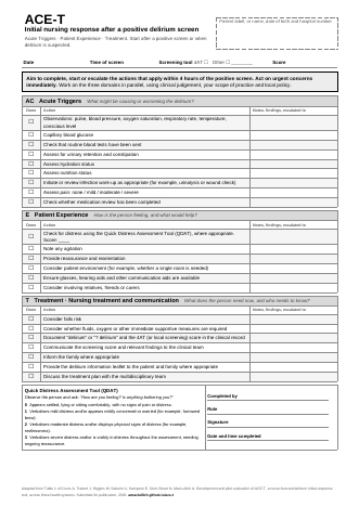 Preview of the editable Word version of the ACE-T form